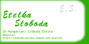 etelka sloboda business card